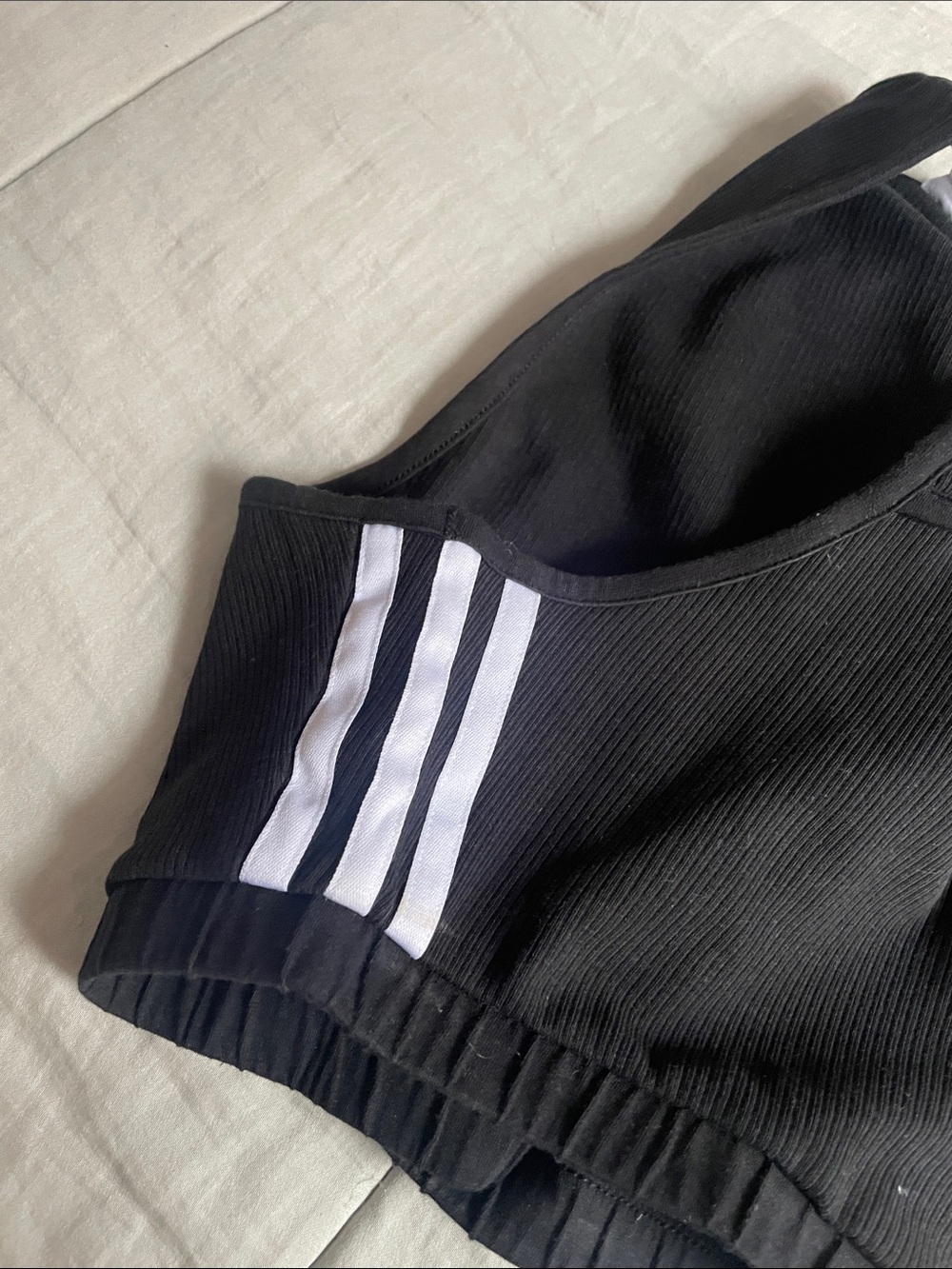 adidas Black Ribbed Tank - Picture 6 of 7